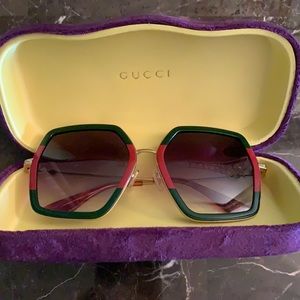 Gucci women’s 56mm geometric sunglasses
